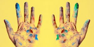 Photo of paint covered hands - Data Science Creativity